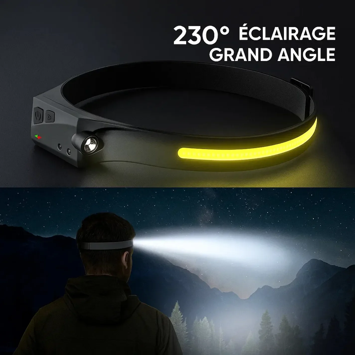 Lampe frontale LED 230° - Image 3