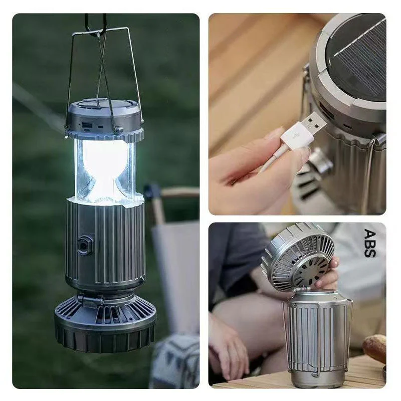 Lampe solaire d'aventure et ventilateur portable 2 en 1 - Image 4