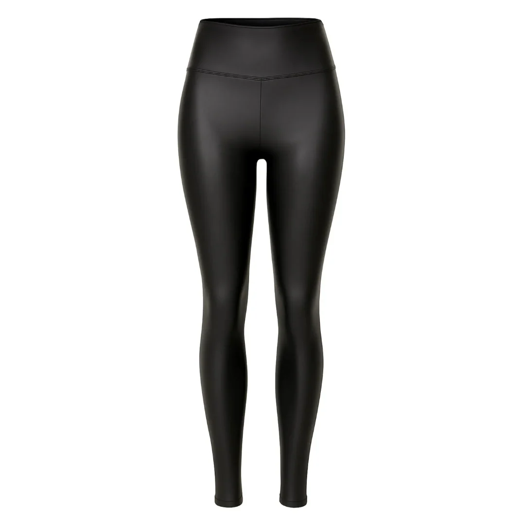 Leggings gainants effet cuir avec taille haute - Image 4