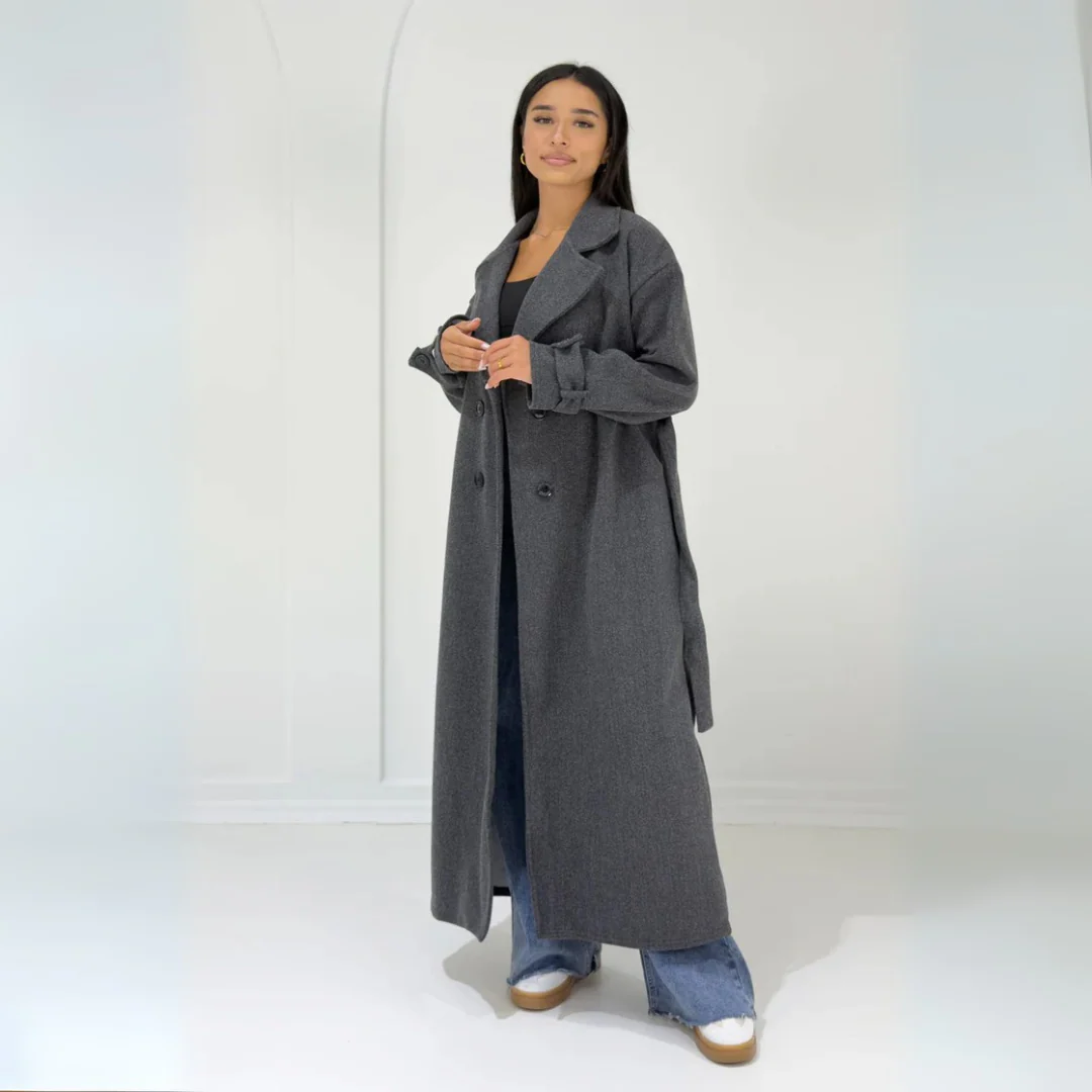 Long manteau femme avec boutonnage - Image 10