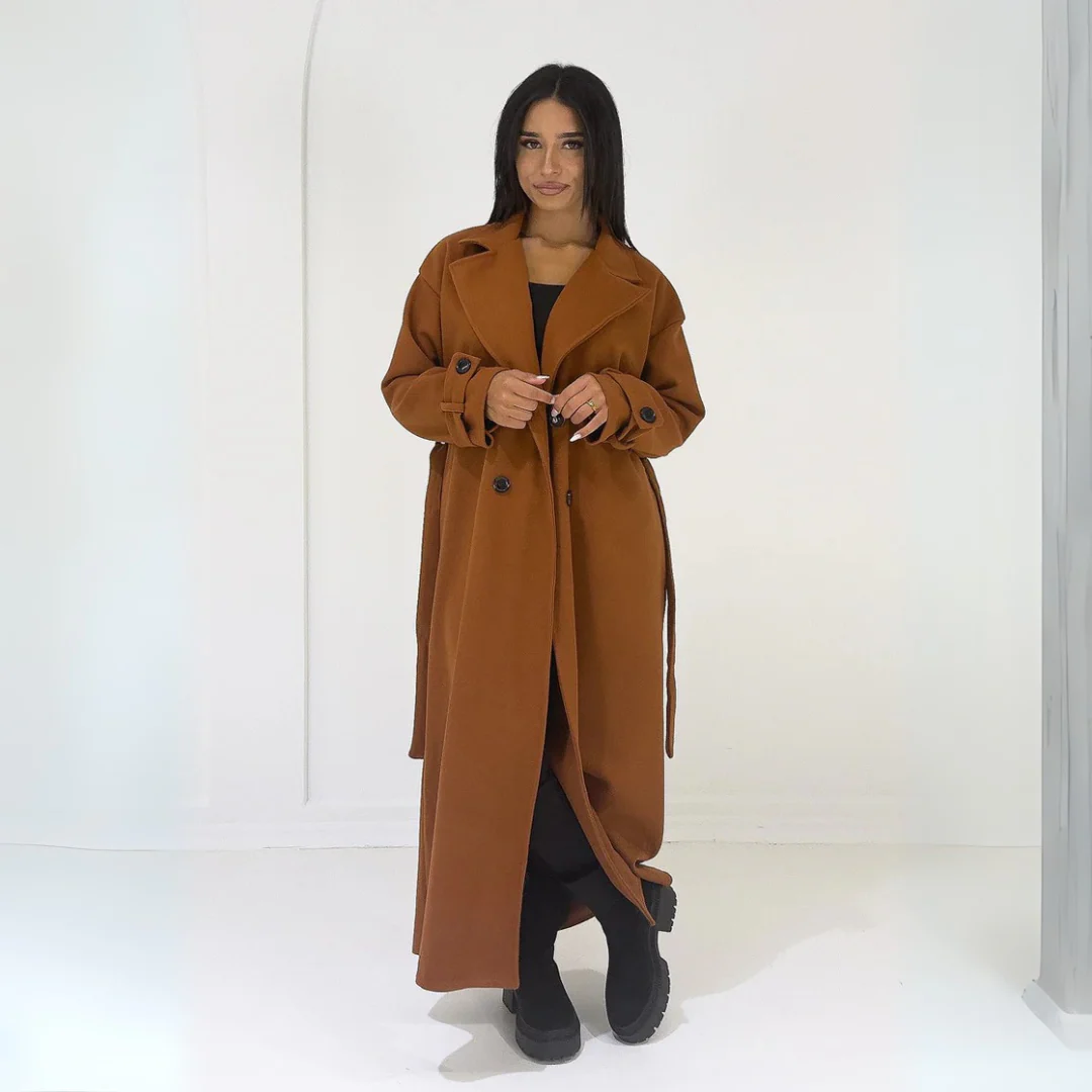 Long manteau femme avec boutonnage - Image 2