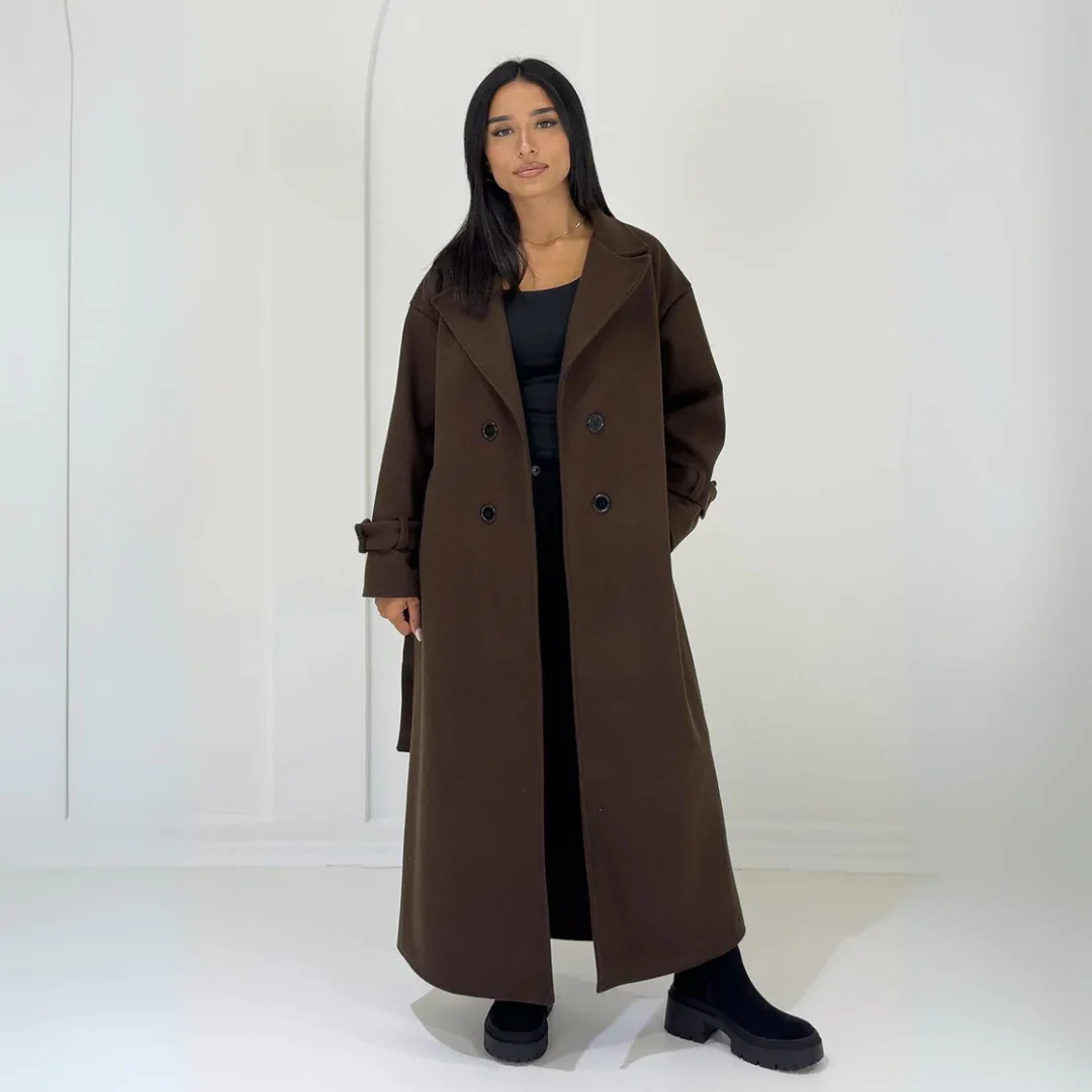 Long manteau femme avec boutonnage - Image 4