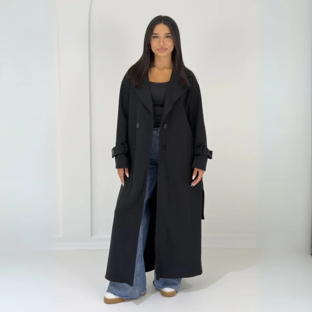 Long manteau femme avec boutonnage - Image 6