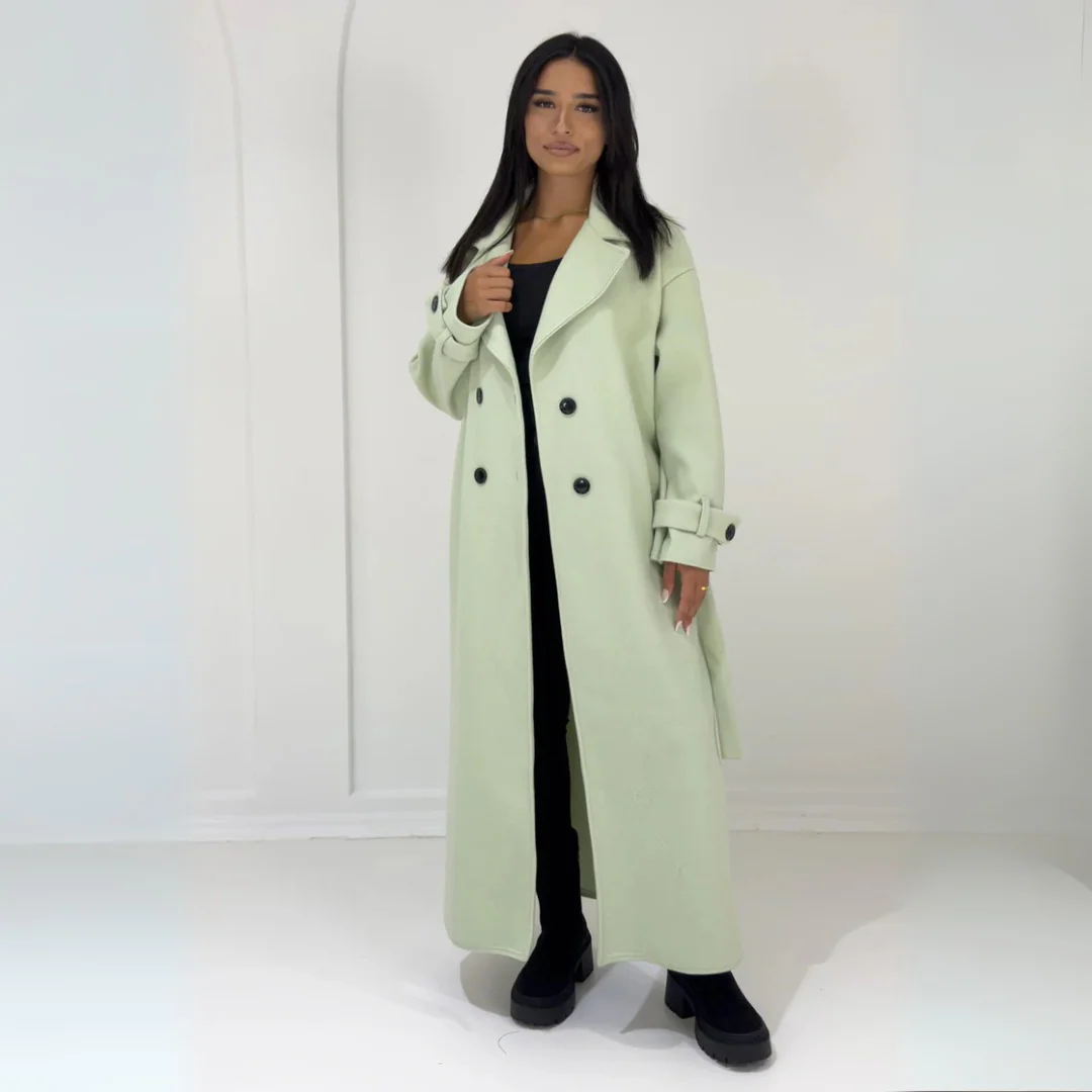 Long manteau femme avec boutonnage - Image 7
