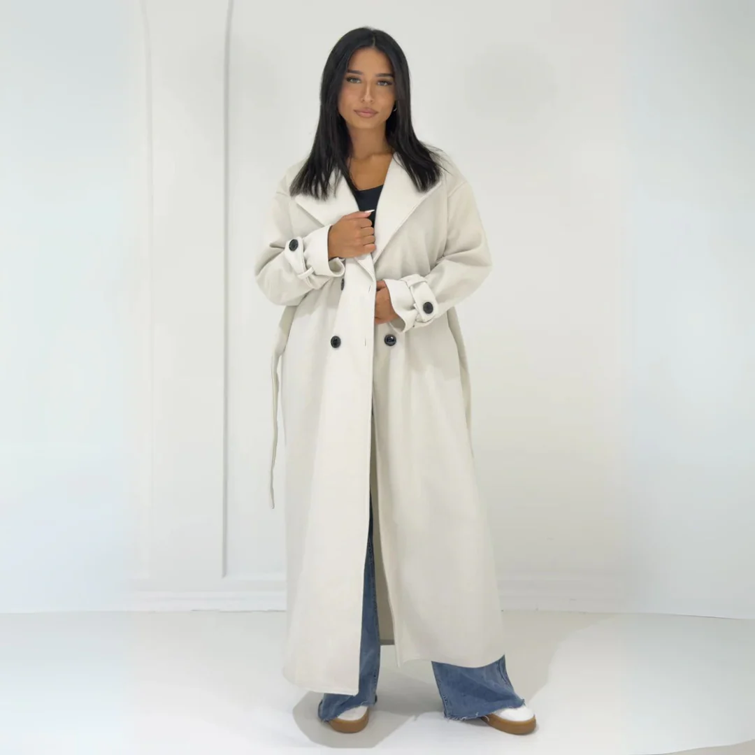 Long manteau femme avec boutonnage - Image 8