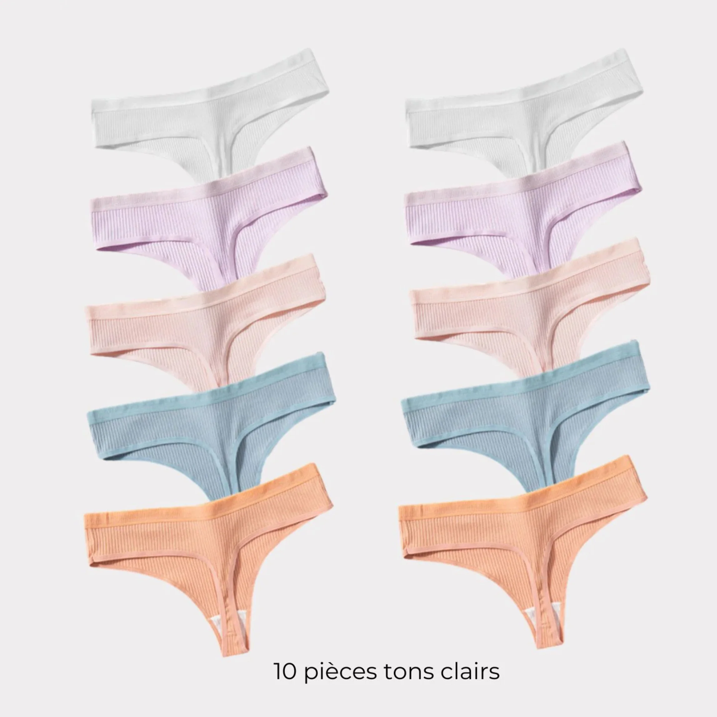 Lot de strings confortables en coton