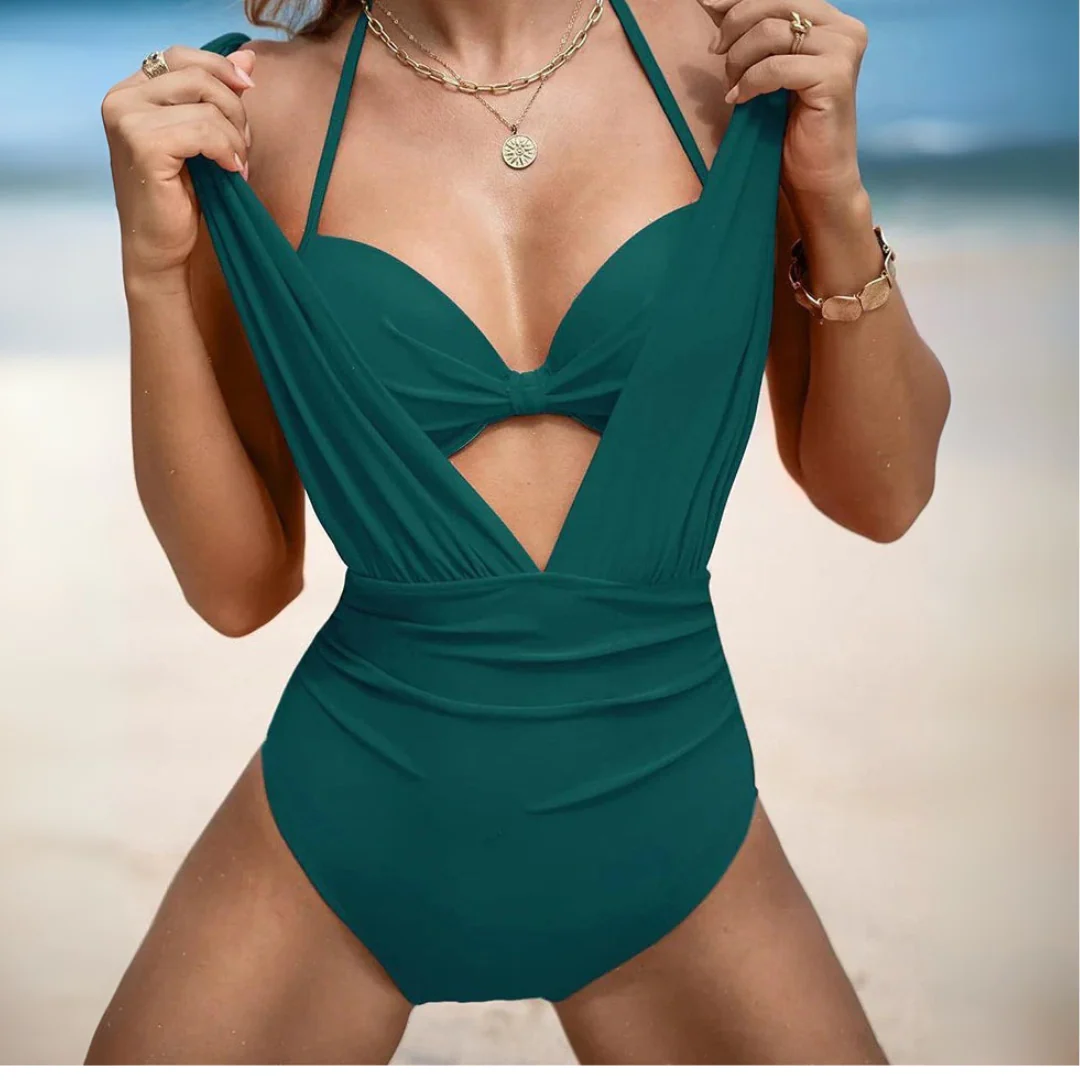 Maillot de bain une pièce sculptant à décolleté en V - Image 5