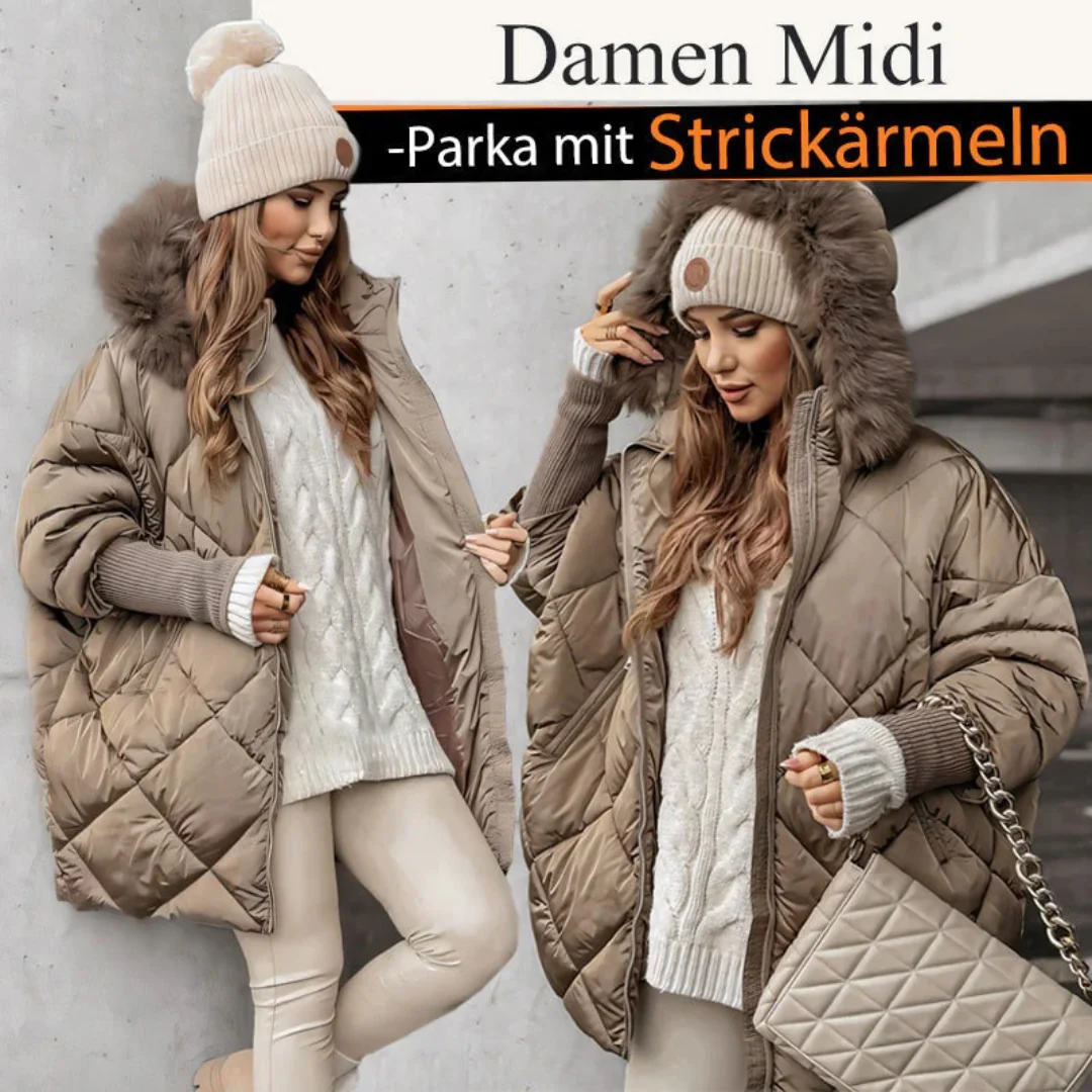 Manteau dâhiver pour femme avec capuche en fausse fourrure - Image 9