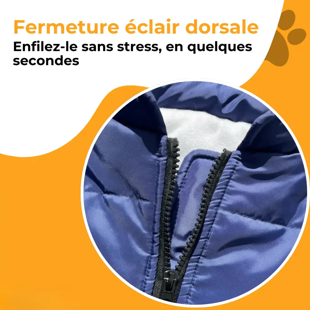 Manteau imperméable pour chien avec harnais intégré - Image 9