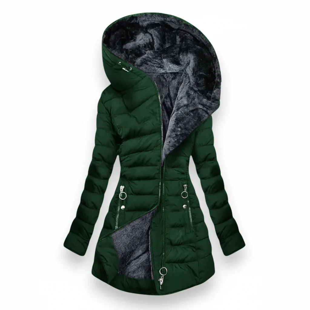 Manteau long dâhiver matelassĂ© avec capuche - Image 7