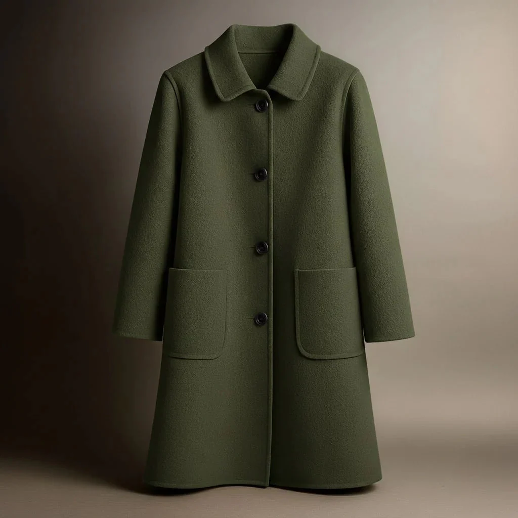 Manteau long en laine élégant - Image 3