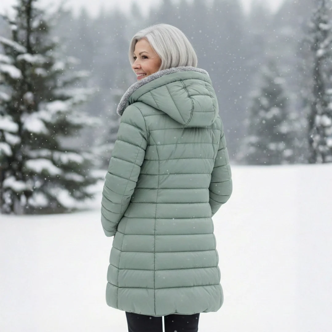 Manteau matelassé long doublé polaire - Image 14