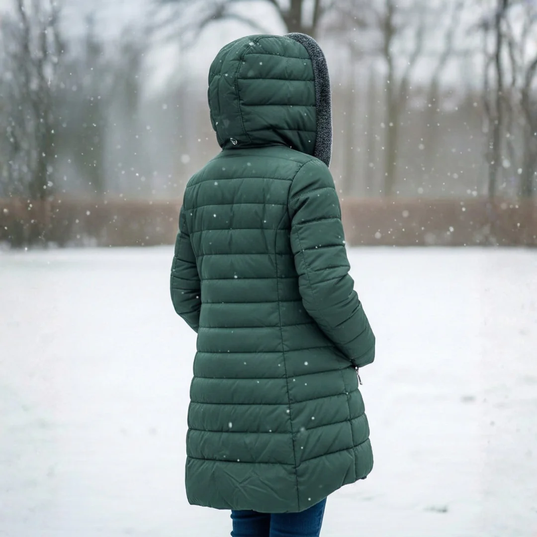 Manteau matelassé long doublé polaire - Image 5