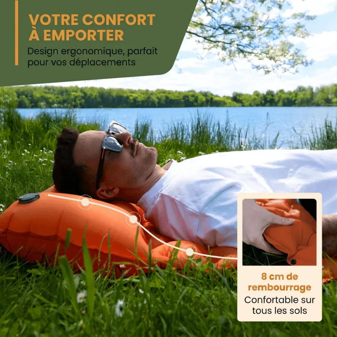 Matelas de Camping Gonflable Léger avec Pompe Intégrée - Image 10