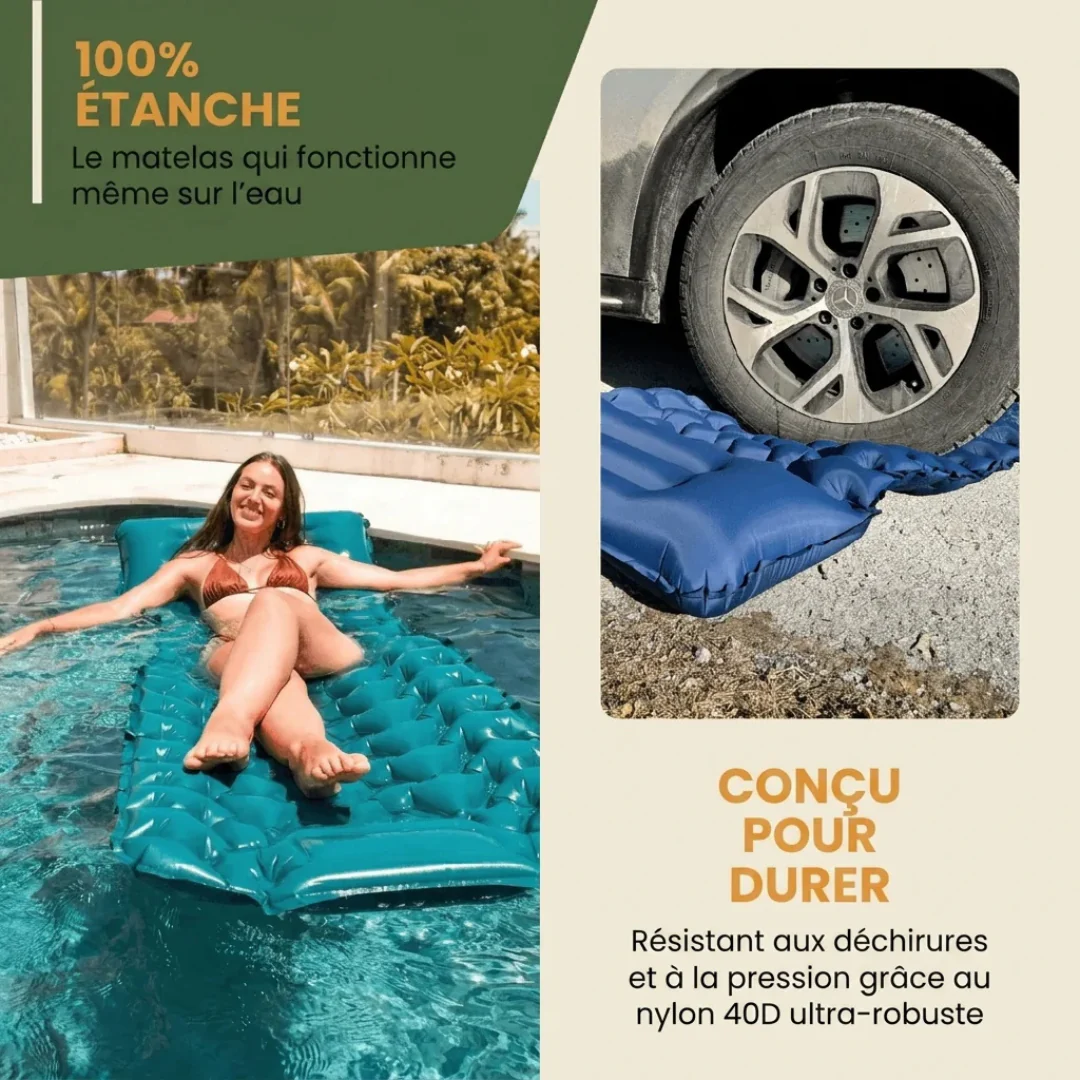 Matelas de Camping Gonflable Léger avec Pompe Intégrée - Image 13