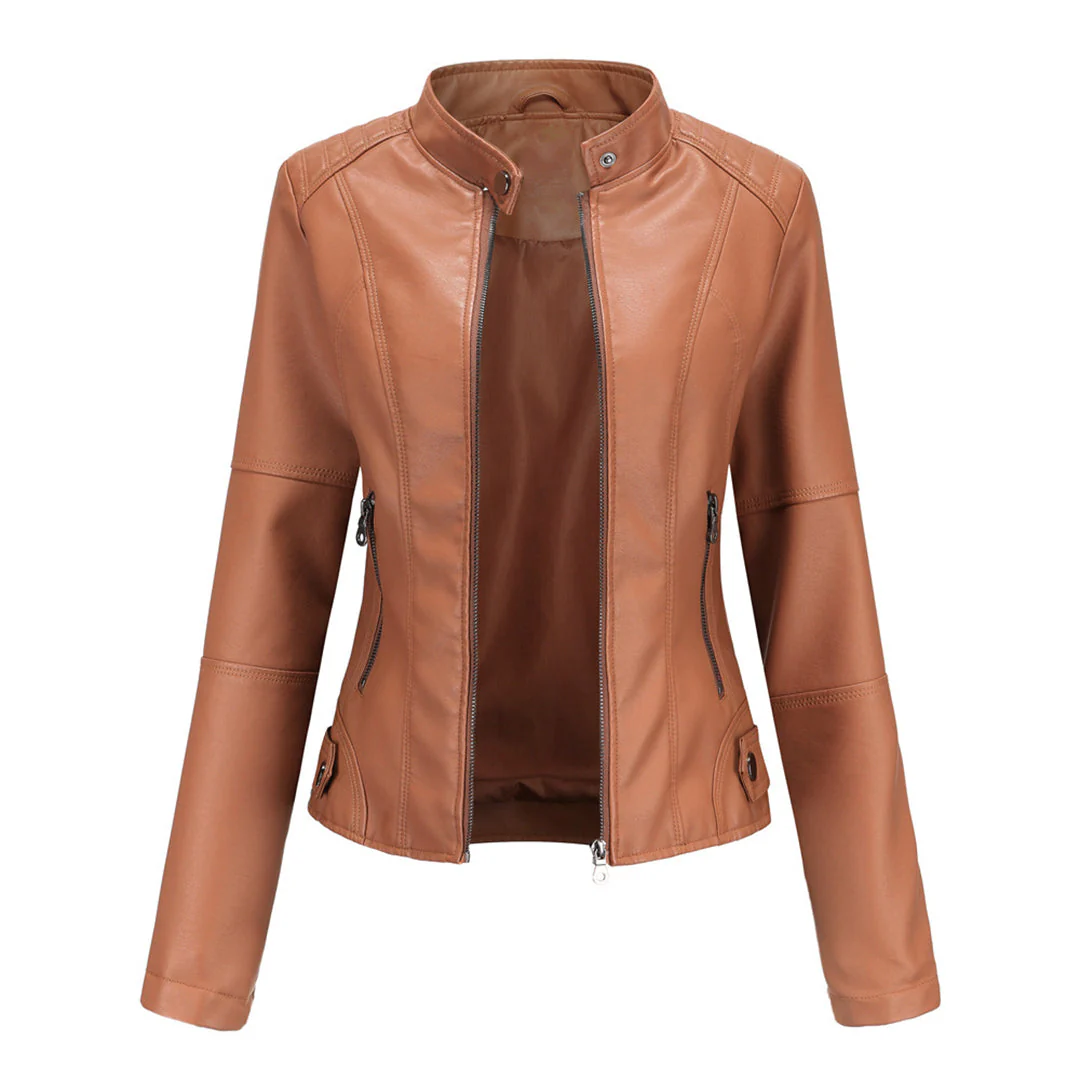 Milena™ - Veste en cuir élégante - Image 3