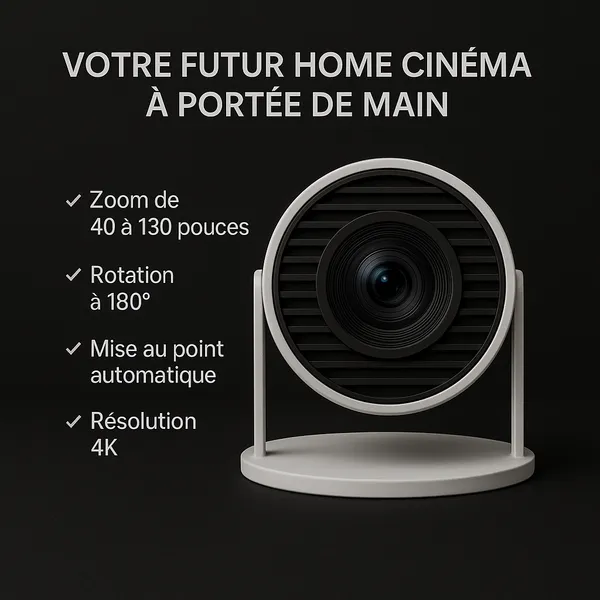 Mini projecteur 4K sans fil – Expérience cinéma à domicile - Image 5