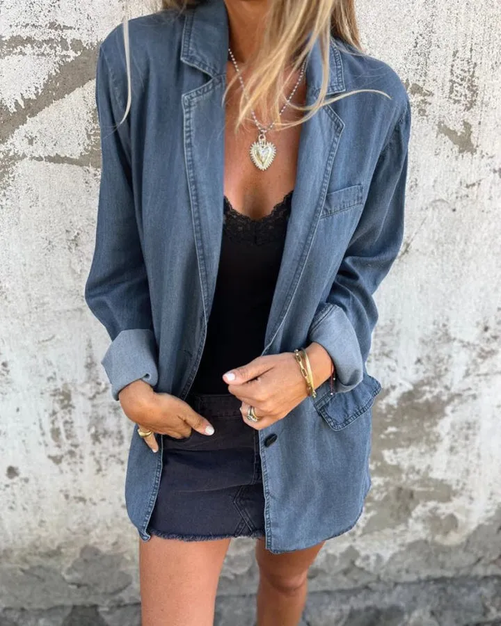 MIREIA - BLAZER EN JEAN DÉCONTRACTÉ - Image 3