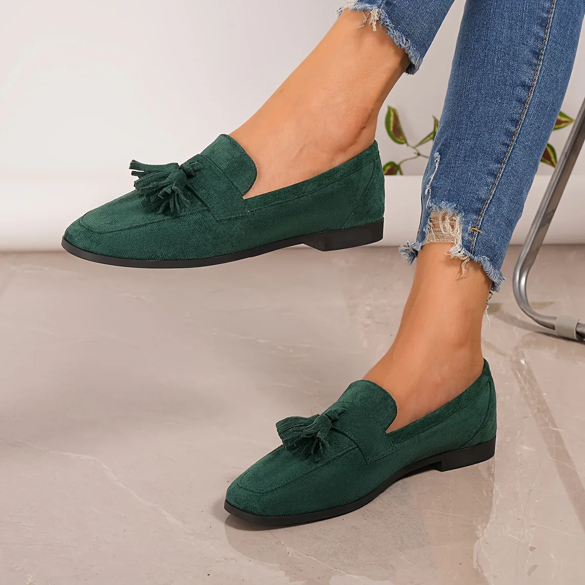 Mocassins Confortables Ă Franges Femme - Image 8