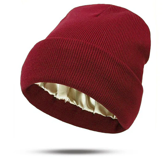 Bonnet avec doublure en maille satinée pour cheveux soyeux et anti-frisottis - Image 3