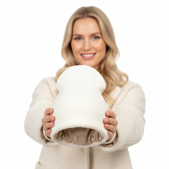 Bonnet avec doublure en maille satinée pour cheveux soyeux et anti-frisottis - Image 9