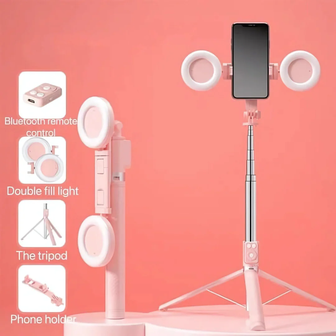 Perche à selfie rétractable et trépied polyvalent pour téléphone portable - Image 7