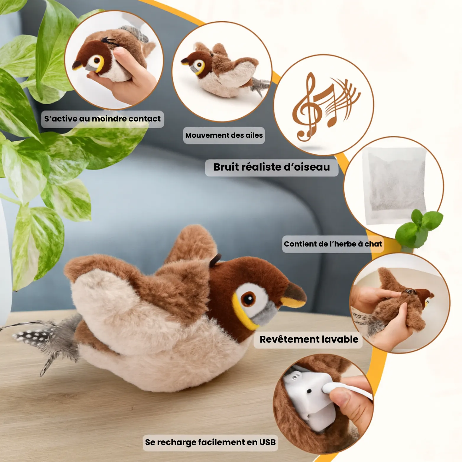 Jouet Volant Interactif pour Chat - Image 3
