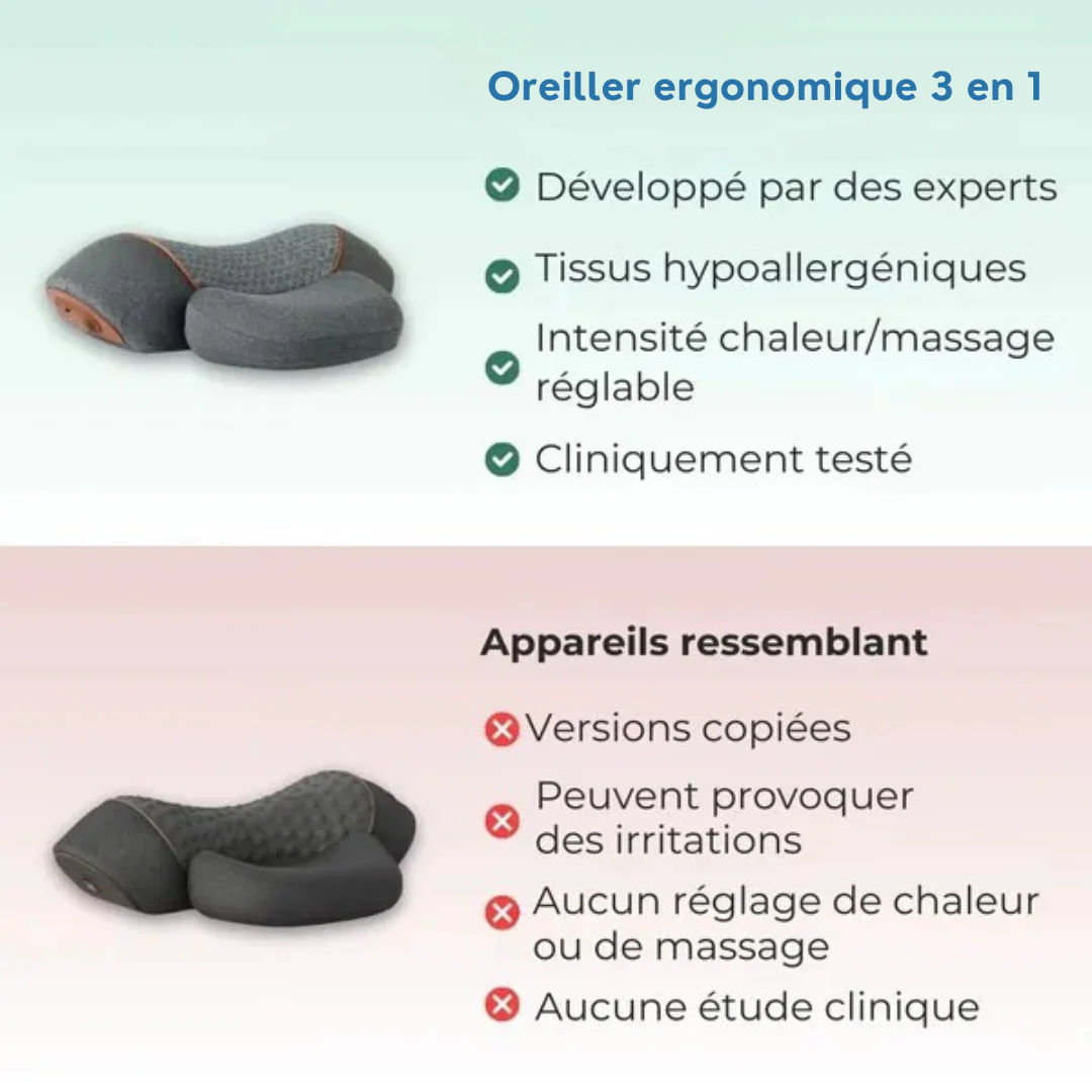 Oreiller ergonomique 3-en-1 - Image 8