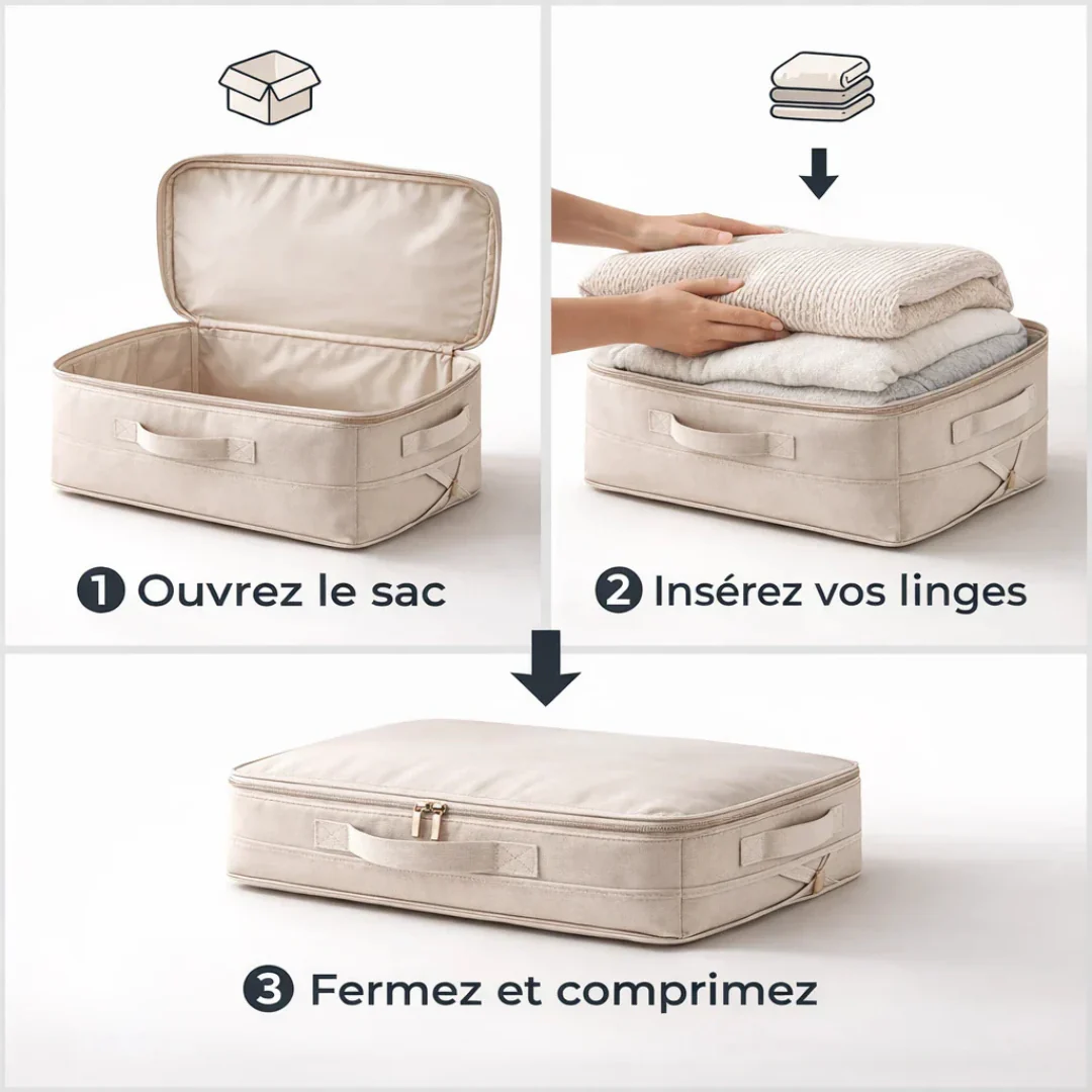Organiseur de Rangement Compressé pour Placard - Image 5
