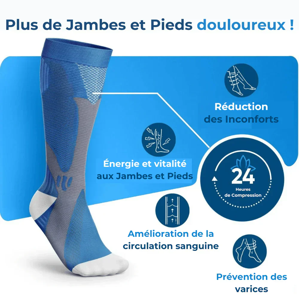 OrthoLegs - Chaussette de compression pour des jambes et des pieds sans douleur - Image 5