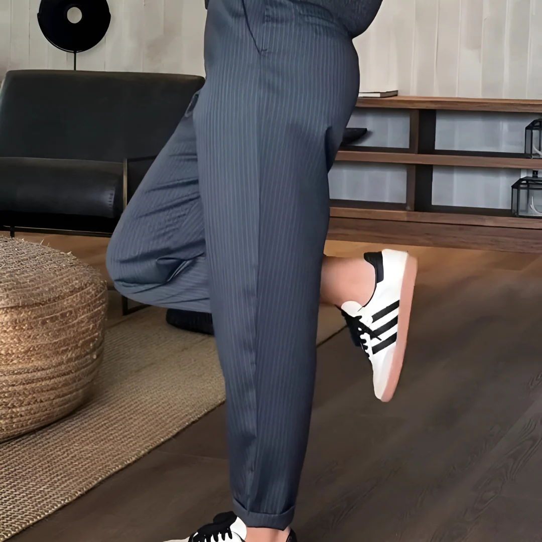 Pantalon Blazer Droit Casual Taille Haute Femme - Image 5