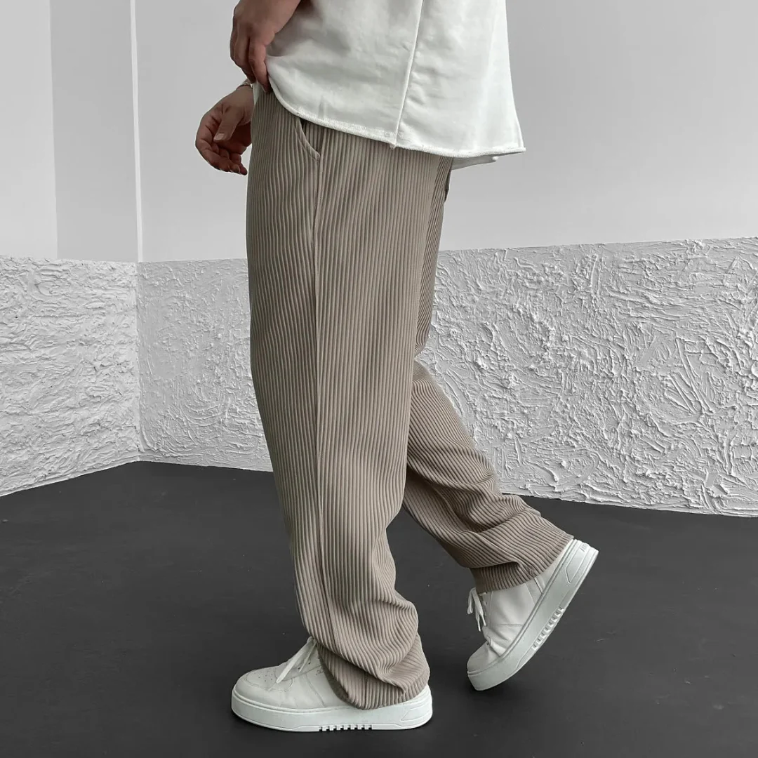 Pantalon Côtelé Taille Élastique - Image 2
