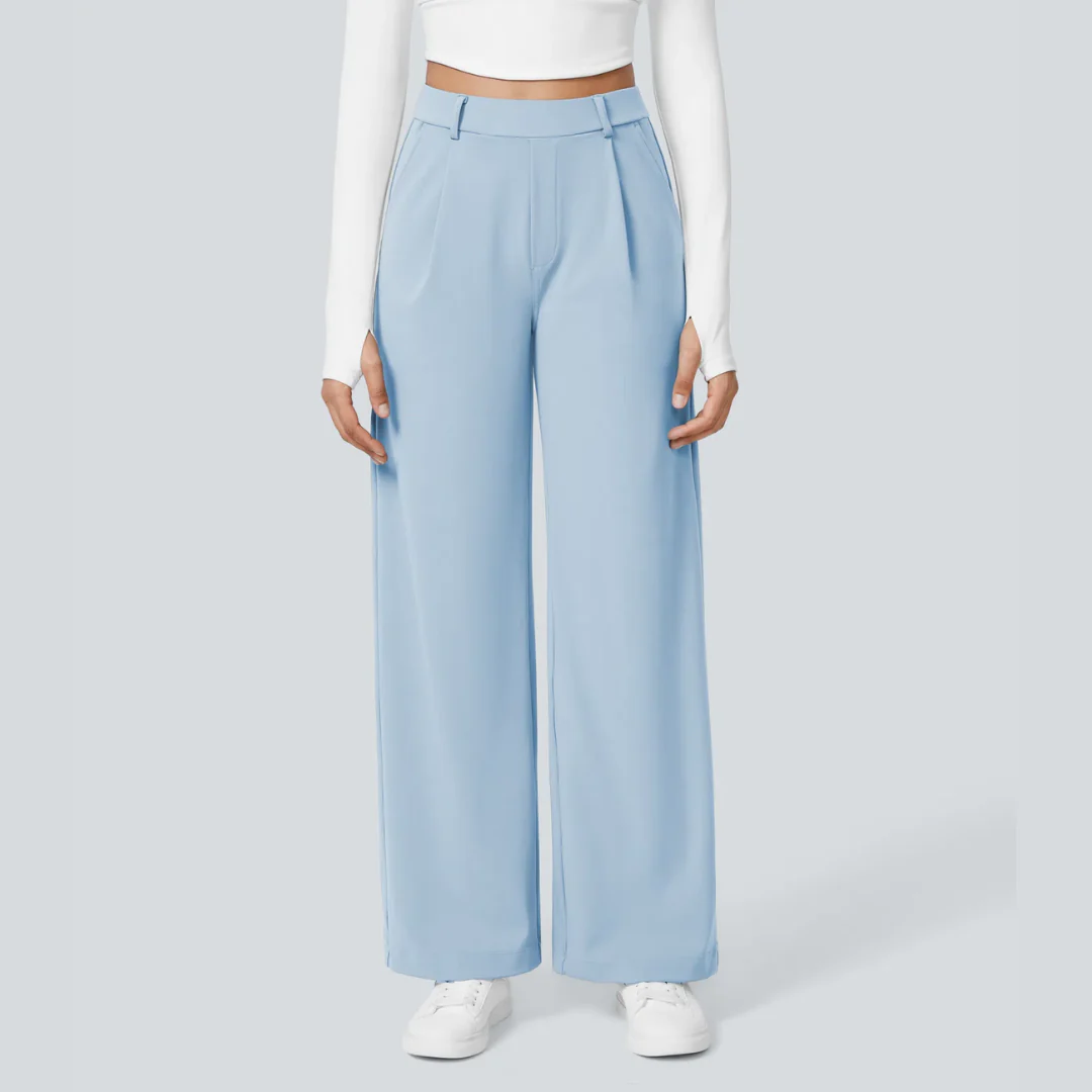 Pantalon large taille haute femme - Image 30