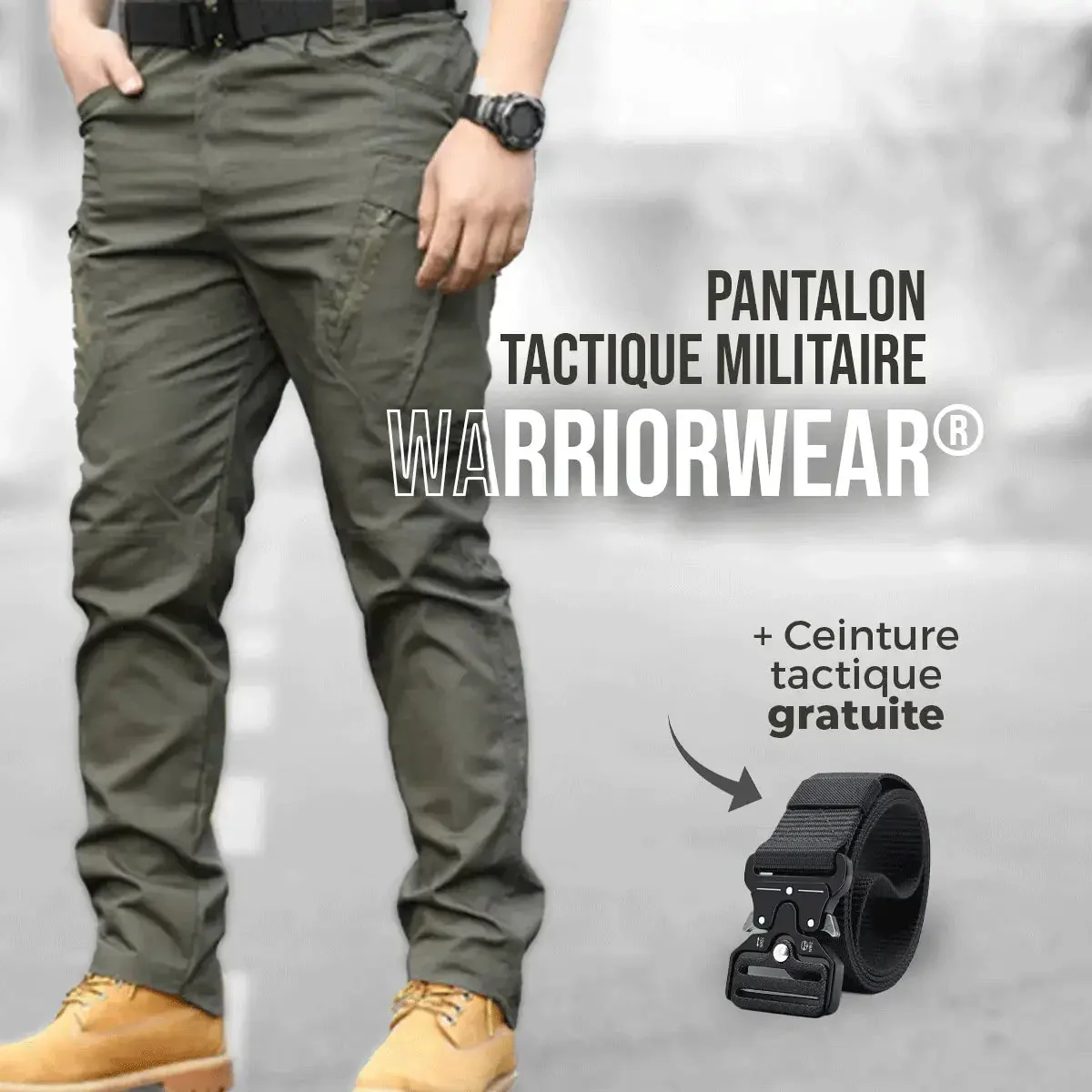 WarriorWear® Pantalon tactique militaire (+ Ceinture tactique) - Image 6