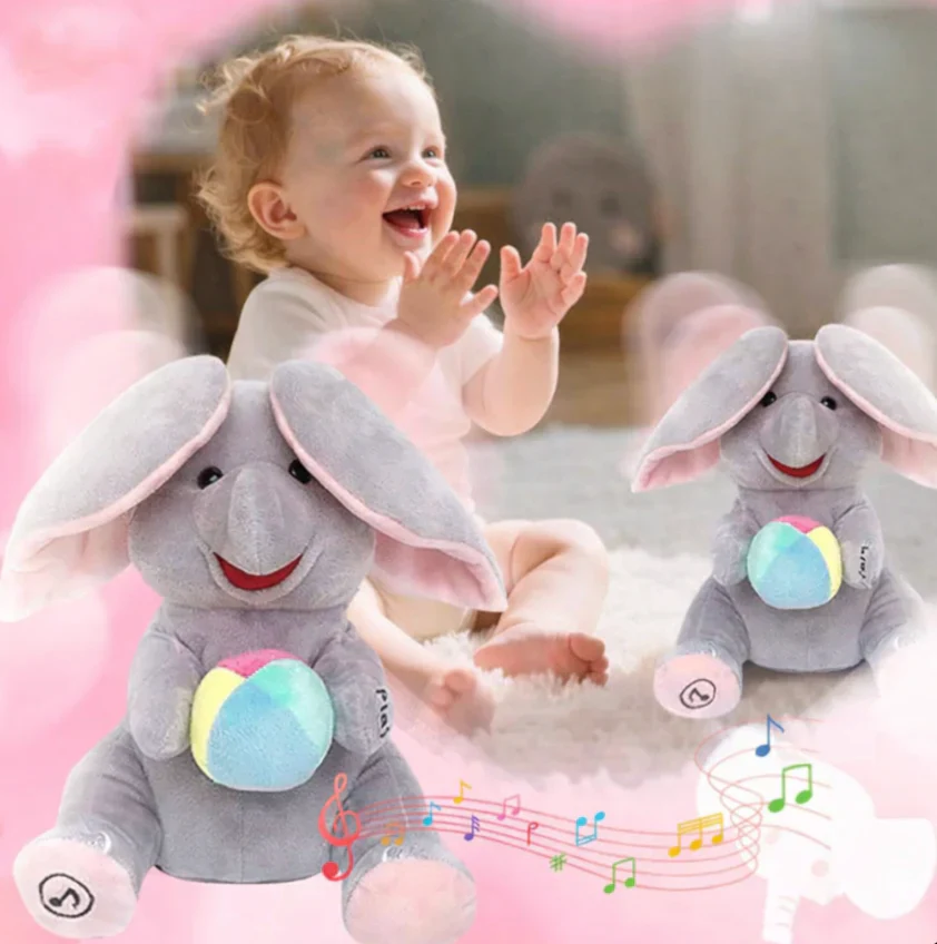 Peluche musicale éléphant pour bébé - Image 3