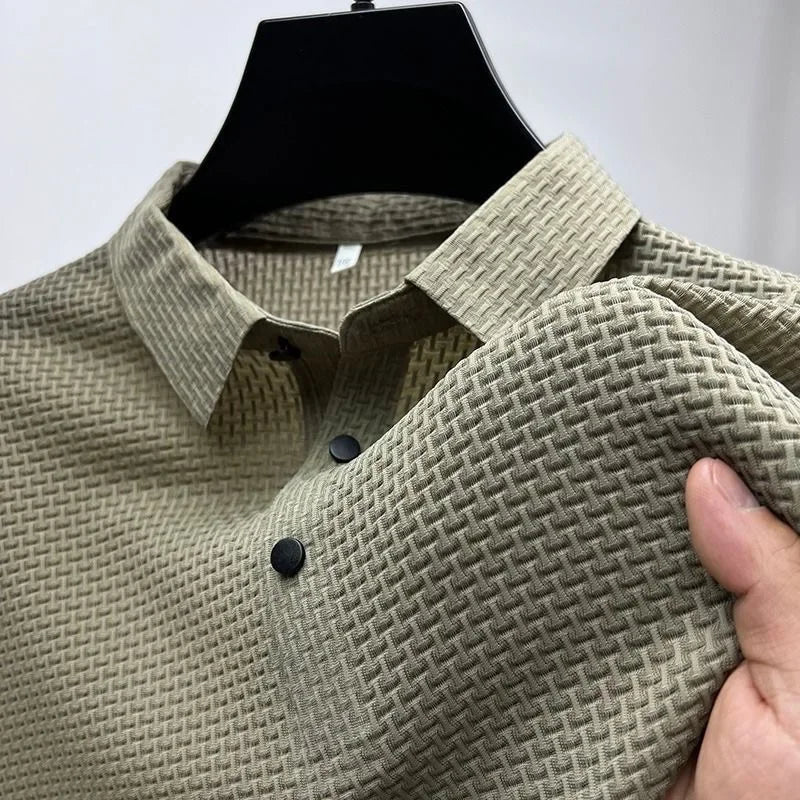 Polo texturé chic pour homme - Image 2