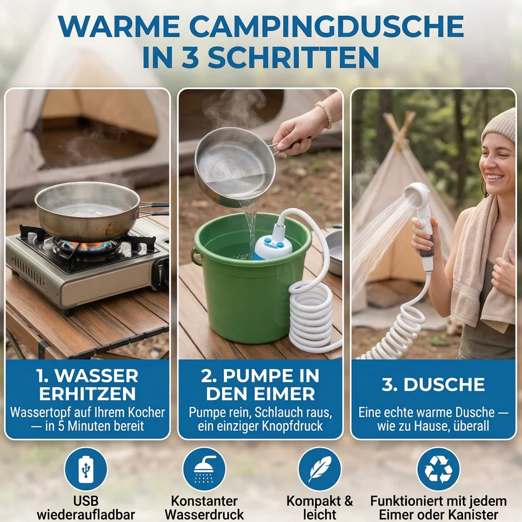 Pompe Ă eau portable rechargeable pour camping et plein air - Image 3