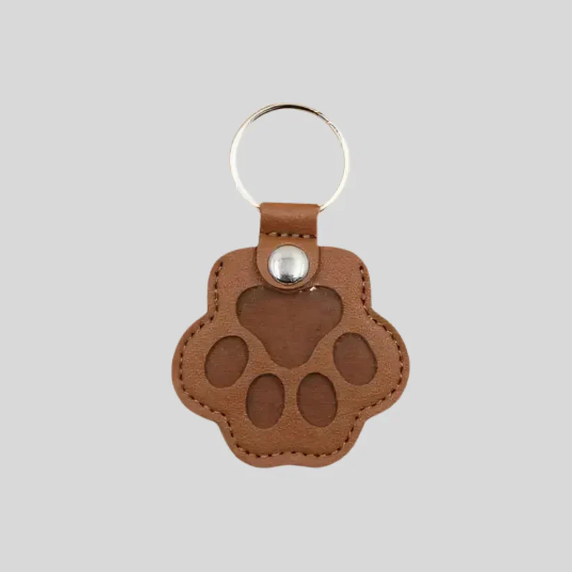 Porte-clés en cuir – Forme de patte pour les amis des animaux - Image 3
