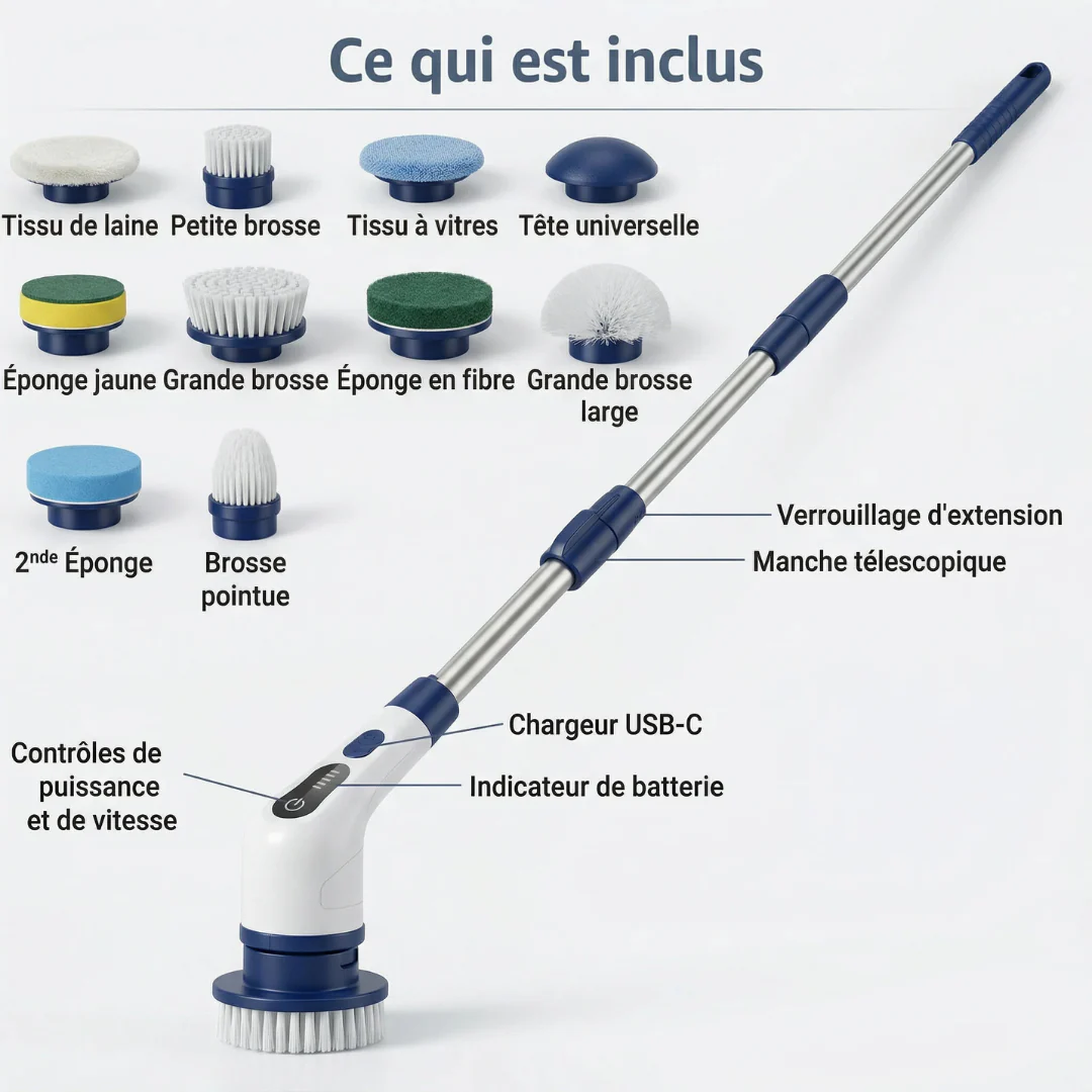 Appareil de nettoyage rotatif efficace et ergonomique pour votre maison - Image 2