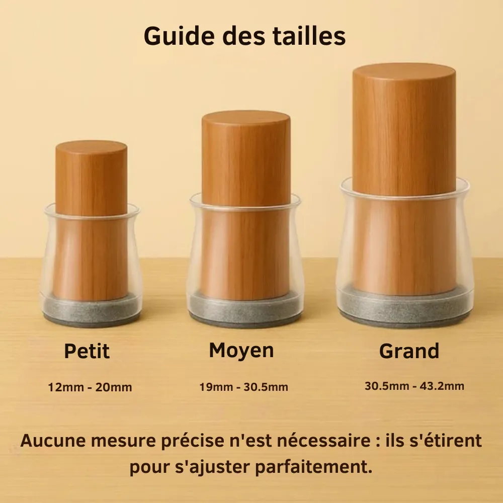Protège-pieds en silicone pour chaises - Image 12