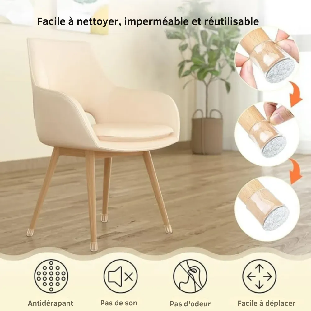 Protège-pieds en silicone pour chaises - Image 5