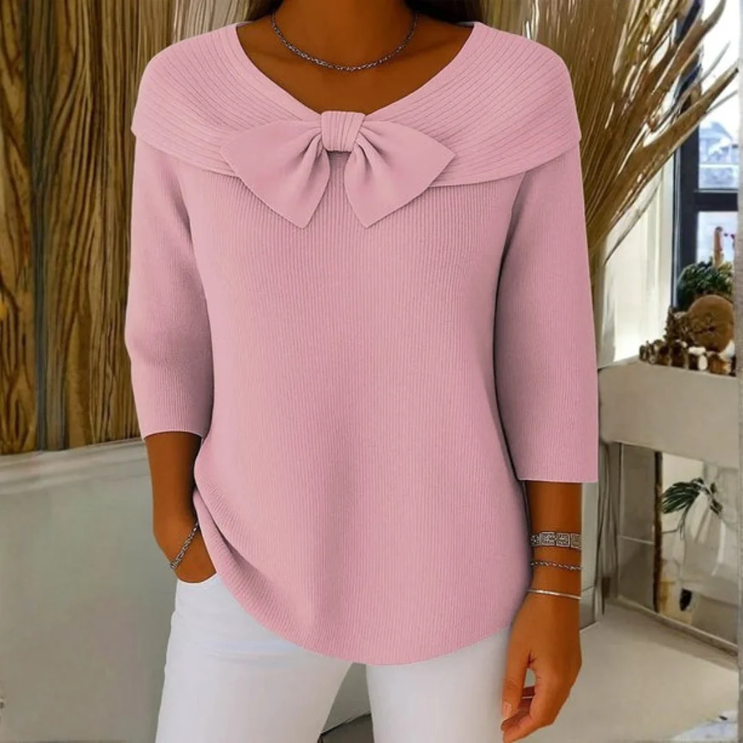 Pull en laine femme avec col noué - Image 3