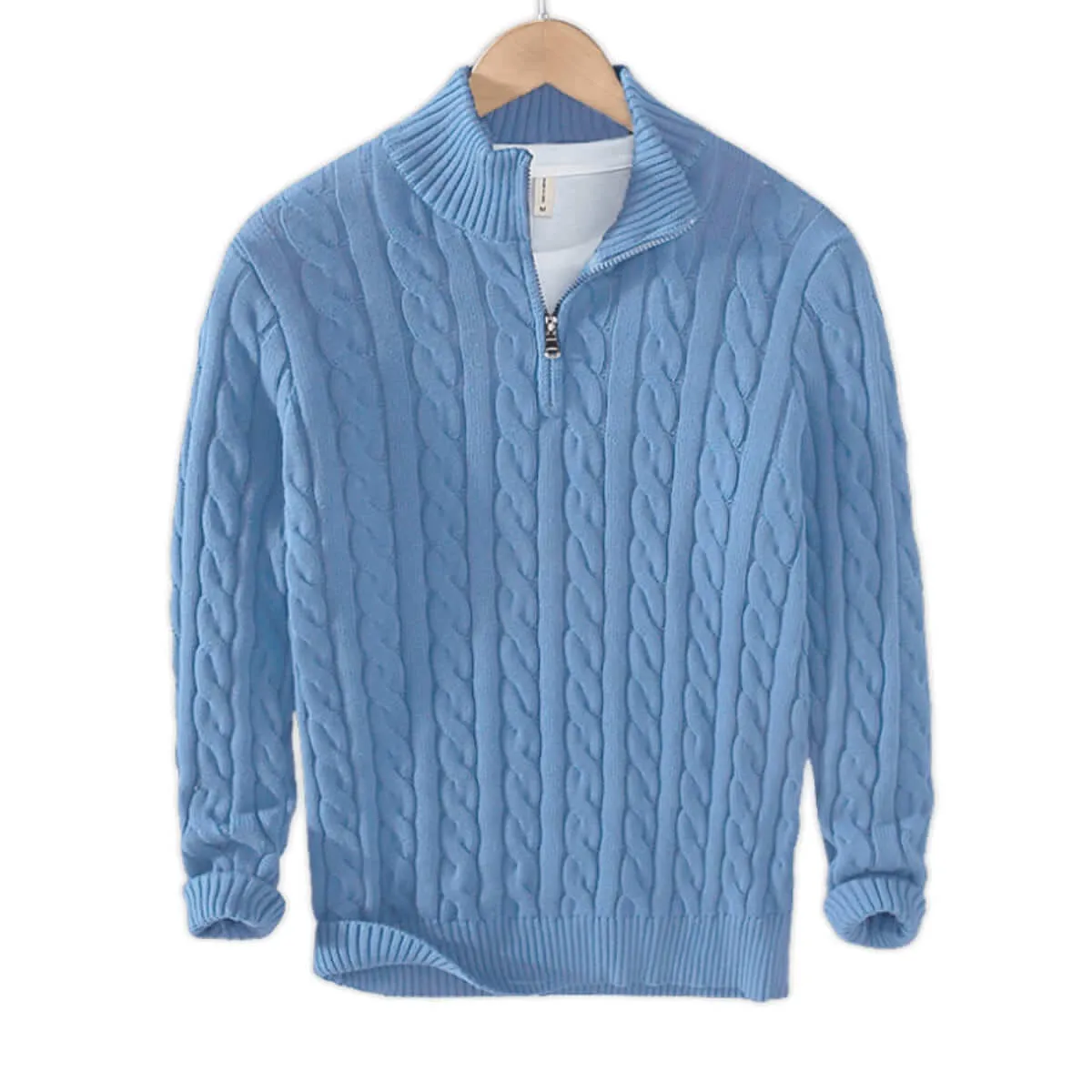 Pull en maille avec fermeture éclair