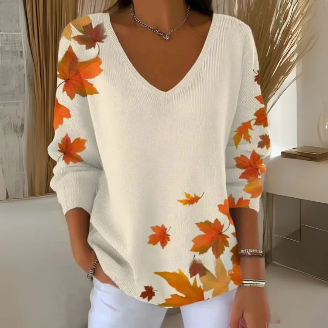 Pull Femme Col V en Maille Douce - Image 3