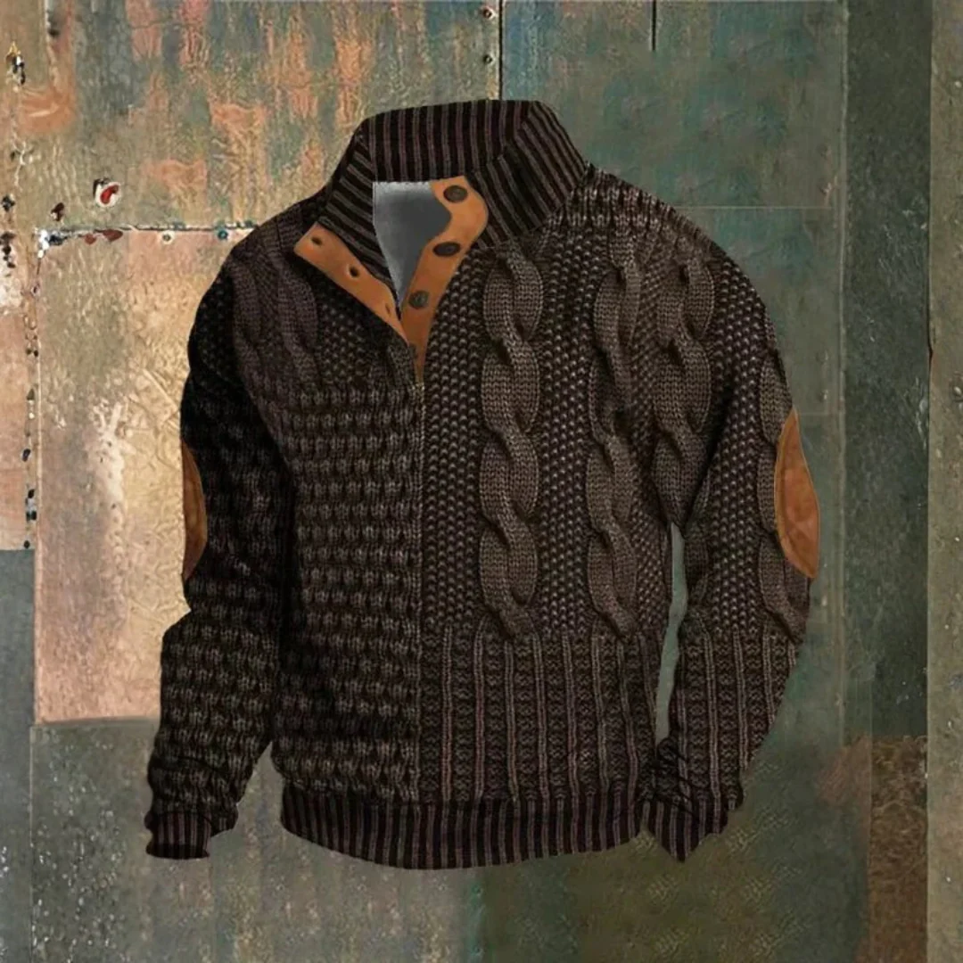 Pull vintage en maille structurée - Image 3