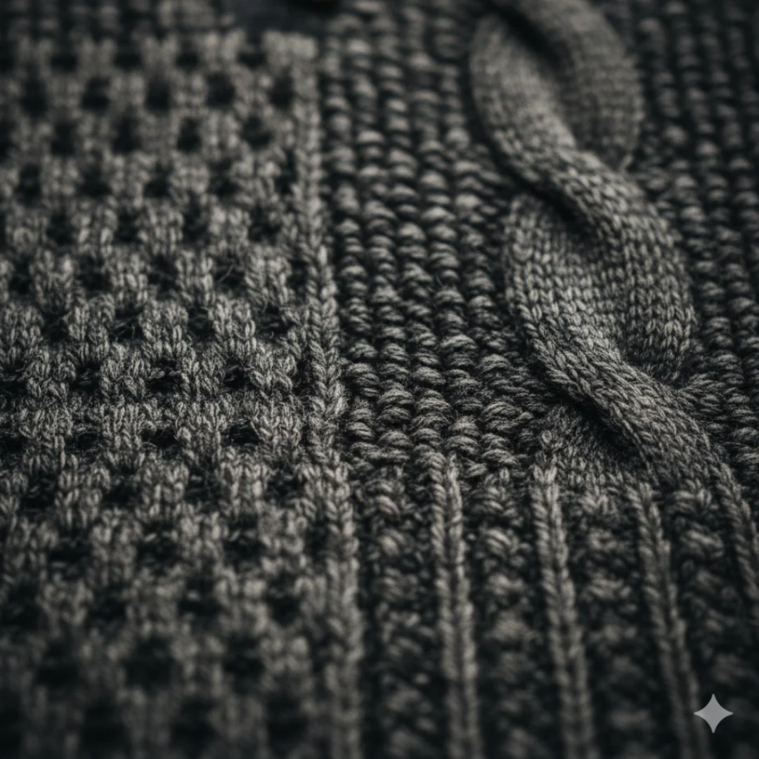 Pull vintage en maille structurée - Image 9