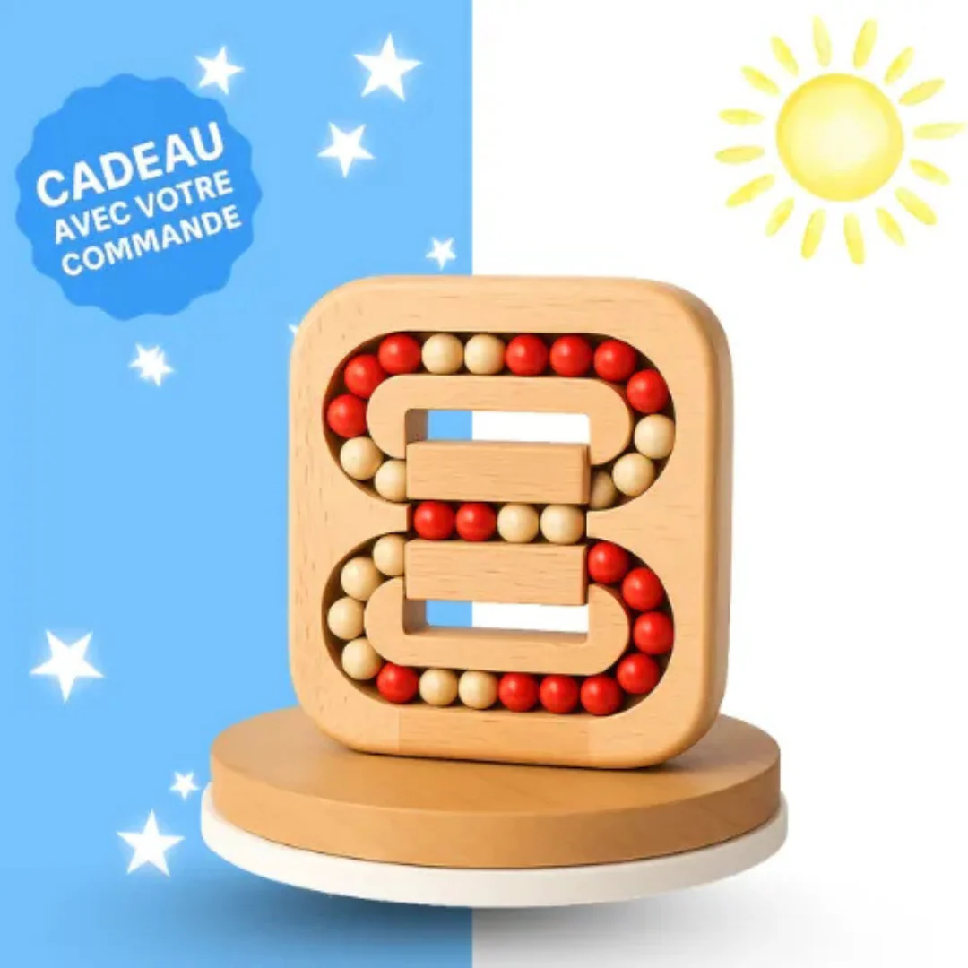 Casse-tĂȘte Ă billes en bois