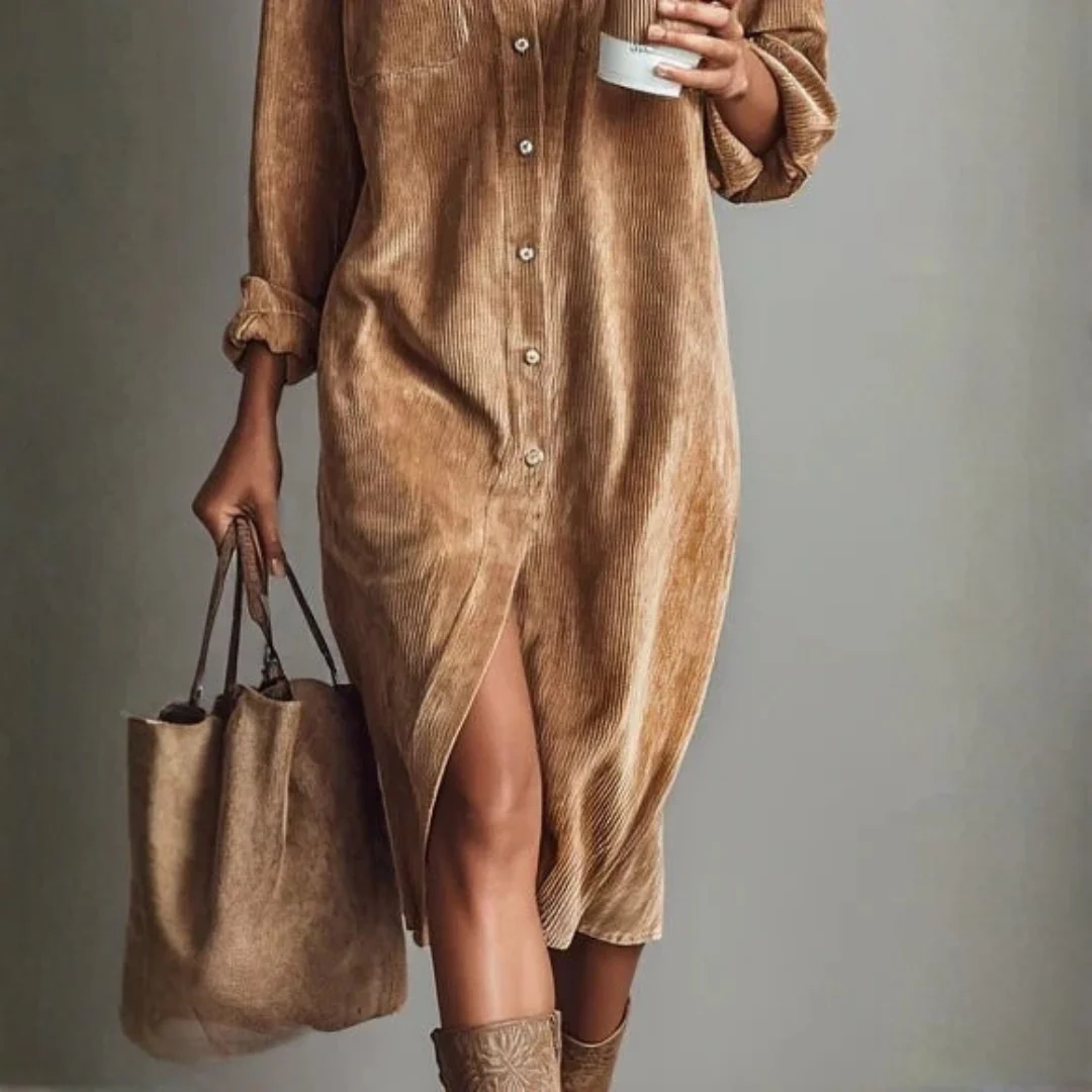 Robe chemise pour femme en suédine - Image 3