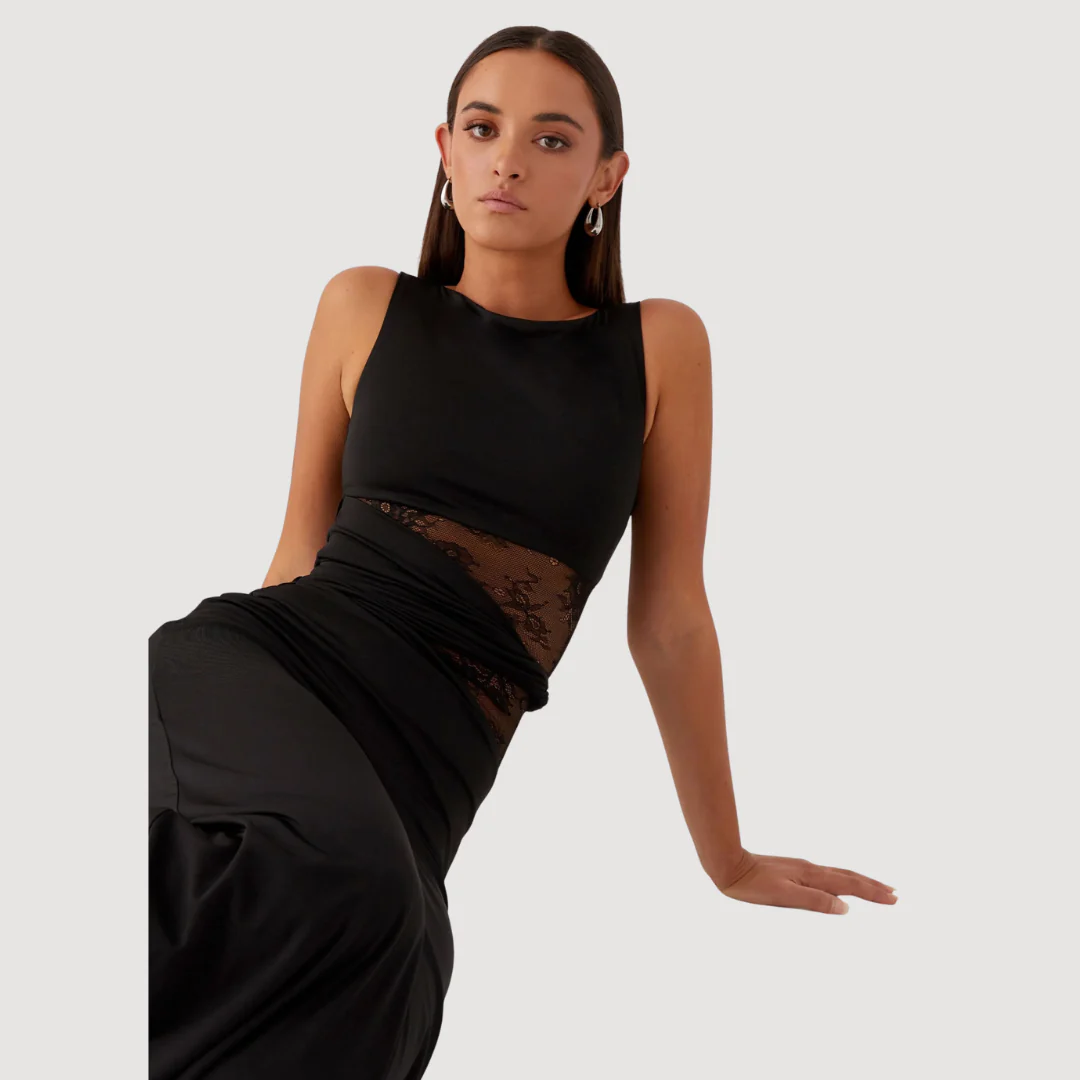 Robe de soirée élégante avec découpes féminines - Image 6
