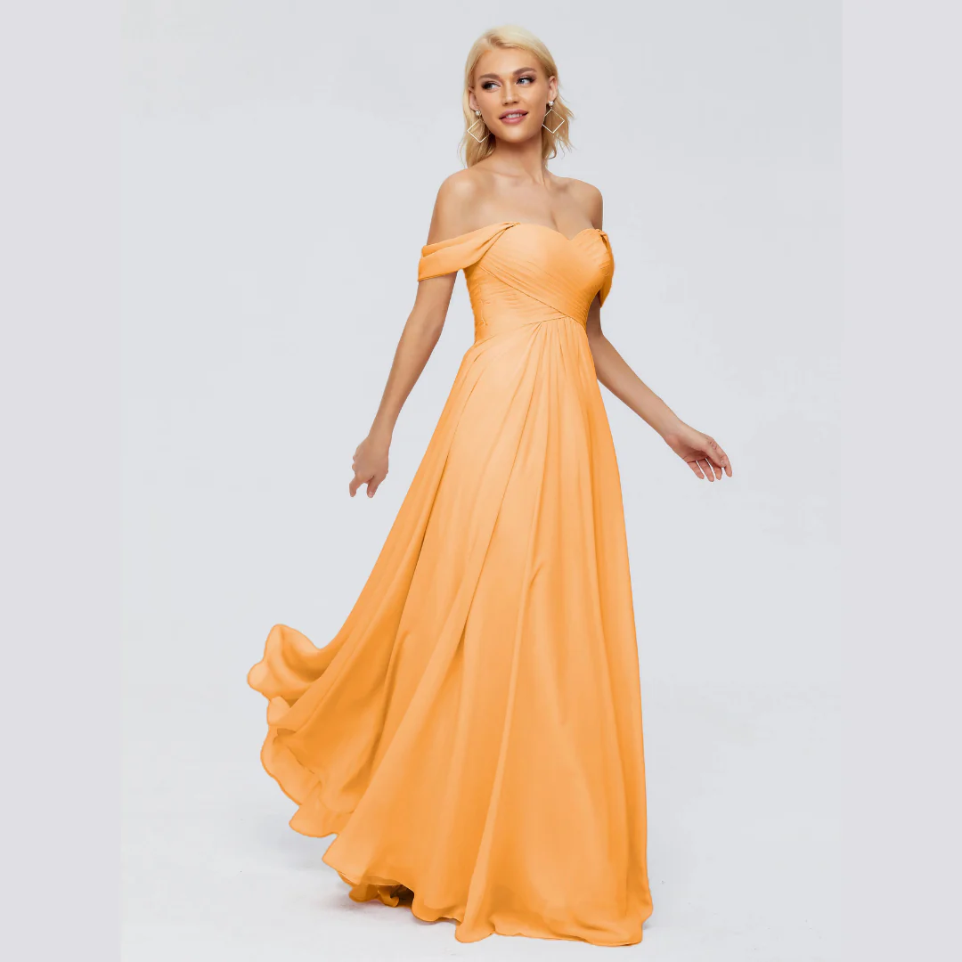 Robe de Demoiselle d'Honneur Élégante à Bretelles - Image 14